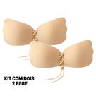 Kit 2 Sutiã Adesivo Invisível Levanta Seio Push Up Silicone