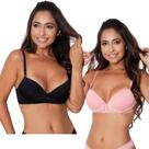 Kit 2 Sutiã Com Bojo Feminino Básico Lingerie Liso Confortável Com Aro Moda Íntima Com Regulagem Kit 2 Sutiã Com Bojo Feminino Básico Lingerie Liso Confortável Com Aro Moda Íntima Com Regulagem