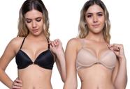 Kit 2 Sutiã De Bojo Nadador Liso Abertura Frontal Casual Casual Básico e Confortável