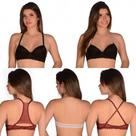 Kit 2 Sutiã Multiuso 5 Em 1 Renda Nadador Silicone Lingerie