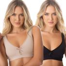 Kit 2 Sutiã Sem Bojo Feminino Alça Acolchoada Lingerie Conforto Sustentação Reforçado Moda Íntima