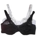 Kit 2 Sutiã Soutien Plus Size Lycra e Renda Sem Bojo Com Aro Kit 2 Sutiã Soutien Plus Size Lycra e Renda Sem Bojo Com Aro