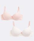 Kit 2 Sutiãs Com Base E Com Bojo Coração Marisa-92232