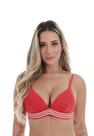 Kit 2 Sutiãs com Bojo Top Flex Super Macio Confortável Luxo Elástico Listrado 10122.