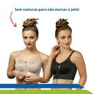 Kit 2 Sutiãs PósCirúrgicos para Implante de Silicone, Mastectomia e Mamoplastia Preto e Bege Macom 1007