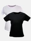 Kit - 2 T-Shirts Básicas Branca/Preta