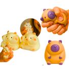 Kit 2 Taba Squish Hamster + 1 Capivara Fofa Slow Moles Viral
