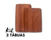 Kit 2 tábuas churrasco madeira tramontina corte cozinha