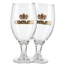 Kit 2 Taça de Vidro Obolon Original 330ml Cerveja Ucraniana