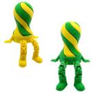Kit 2 Taça Decorativa Brasil 3D Verde e Amarelo Articulada Troféu Esportivo Enfeite para Copa Brasil Futebol Campeonato