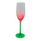 Kit 2 Taças Champanhe Palm Springs Vidro Vermelho Degrade 200ml