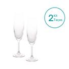Kit 2 Taças de Champanhe Espumante Cristal Ecológico 220ml Lyor