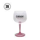 Kit 2 Taças para Gin Gordon's 600ml Original Amarelo Rosa