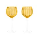 Kit 2 Taças para Vinho de Vidro Orquídea Âmbar 450ml Wolff Kit 2 Taças para Vinho de Vidro Orquídea Âmbar 450ml Wolff