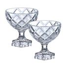 Kit 2 Taças Sobremesas De Vidro Sorvete Pineapple Diamond Diamante 170ml
