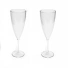 Kit 2 Taças transparentes champanhe acrílico 180ml festa
