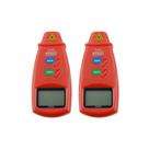 Kit 2 Tacômetro Digital Óptico Mira Laser Faixa 2,5 a 99999 Rpm Medição Velocidade Td-812 Portátil Com Estojo