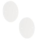 Kit 2 Tampa Cega Redonda Placa Teto Branca 4" Branca Sleek Cor:Branco