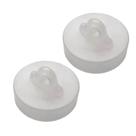 Kit 2 Tampa Tanque Tampinha Para Pia Valvula Cuba Banheira pequena Plástico Cor Branco