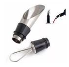 Kit 2 Tampas Rolha Funil Garrafa De Vinho Em Inox Bico Dosador