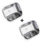 Kit 2 Tanque De Roupa Inox Pequeno 40x40 2unidades Lavandeira