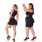 Kit 2 Tapa Bumbum Saia Feminino para Academia Treino Fitness
