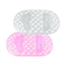 Kit 2 Tapete Emborrachado Oval Ventosas Antiderrapante Drenante Box Lavabo Pia Banheiro Massageador