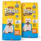 Kit 2 Tapete Higiênico Stop Pads 60x55cm 60un Alta Absorção