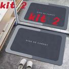 kit 2 Tapete para Banheiro de Secagem Rápida e Super Absorvente - Ideal para Chuveiro, Cozinha e Varanda modelo:1