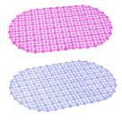 kit 2 Tapete para Box Banheiro Antiderrapante 65x34cm Borracha 100 PVC Ventosa Chuveiro cor sortida