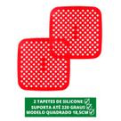 Kit 2 Tapete Protetor Silicone Quadrado Air Fryer Fritadeira