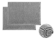 Kit 2 Tapetes De Banheiro Macarrãozinho Bolinha Antiderrapante 40cm X 60cm