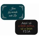 Kit 2 Tapetes Decorativos Jesus Faz Morada e Só o Bem Fica 60cm