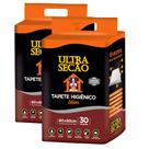 KIT 2 Tapetes Higiênicos 60x60 Ultra Secão Carvão Ativado para Cães e Gatos Pets Grande - 60 unidades