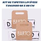 Kit 2 Tapetes Higiênicos Laváveis Bartô Cachorro Médio Reutilizável, Absorvente e Econômico