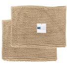 Kit 2 Tapetes Microfibra Antiderrapante Camesa 58X38 cm