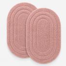 Kit 2 Tapetes Ovais Bella Casa Premium Maciez, Absorção e Elegância Para Banheiro