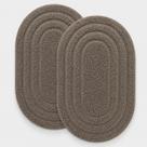 Kit 2 Tapetes Ovais Bella Casa Premium Maciez, Absorção e Elegância Para Banheiro