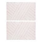 Kit 2 Tapetes Para Banheiro Algodão Branco Jacquard 40x60cm Kit 2 Tapetes Para Banheiro Algodão Branco Jacquard 40x60cm