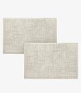 Kit 2 Tapetes Pipoca Bolinha Toque Macio Rovitex Home Bege