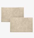 Kit 2 Tapetes Pipoca Bolinha Toque Macio Rovitex Home Bege