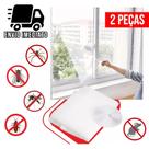 Kit 2 Tela Mosquiteira Janela Ajustável Anti Insetos Proteção Pernilongo Mosquitos Dengue 130x150cm