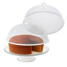 Kit 2 Tela Protetora para Alimento Cúpula Redonda de Metal Branca com Alça Lyor 30x12cm