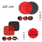 Kit 2 Tela Tapete Culinário Airfryer Fritadeira Silicone 20cm
