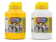 Kit 2 TEMPERA GUACHE Acrilex 250ml - AMARELO e BRANCO 02025 Kit 2 TEMPERA GUACHE Acrilex 250ml - AMARELO e BRANCO 02025