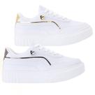 Kit 2 Tênis Casual Feminino Pumada Branco Com Brilho Conforto Estilo e Leveza Envio Imediato