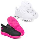 Kit 2 Tênis Feminino Evoltenn Easy Modelos Diferentes Branco/Rosa