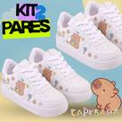 Kit 2 Tênis Infantis Stitch Capivara Conforto, Estilo e Diversão para Meninas e Meninos 26 ao 33