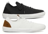 Kit 2 Tênis Meia Casual Masculino Em Knit Confortável Macio
