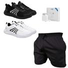 Kit 2 Tênis RUN + Bermuda Masculino Caminhada Academia Esportes + Fone Brinde